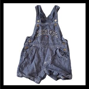 NWOT Tommy Hilfiger Baby Boy blue Denim Overalls size 3-6 months